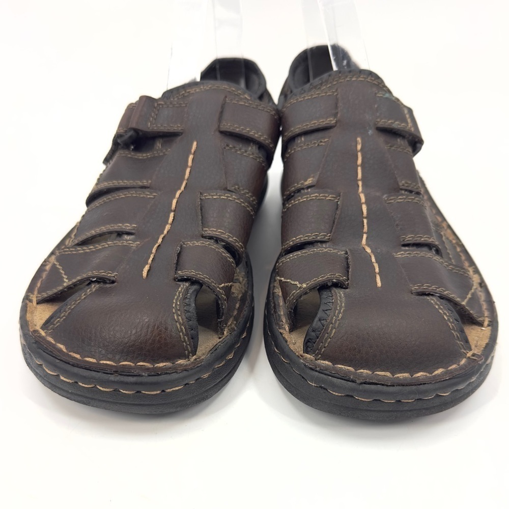 Vintage Faded Glory Y2K Chunky Fisherman Sandals Mens 9.5 Wide 90s Preppy - Picture 3 of 9
